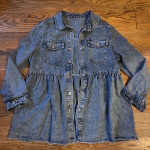 Denim Button-Up Shirt